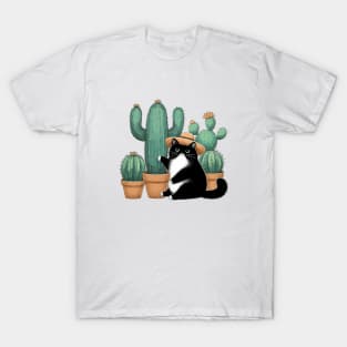 Cactus Garden Cat T-Shirt